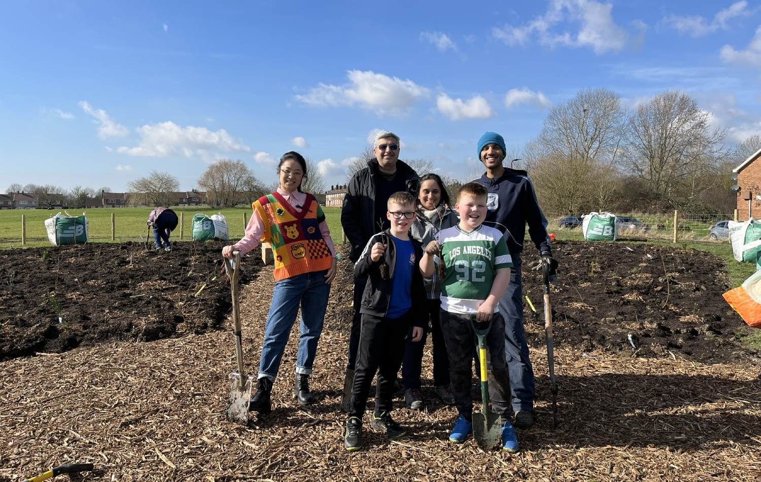 Lime Tree Park Tiny Forest: Planting team