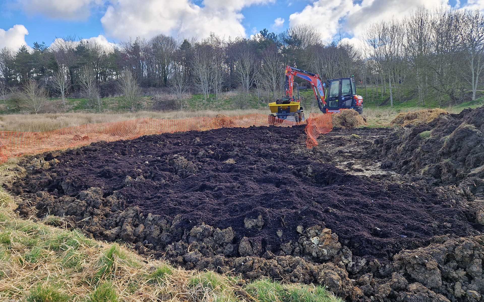 Melton Country Park Tiny Forest Excavating