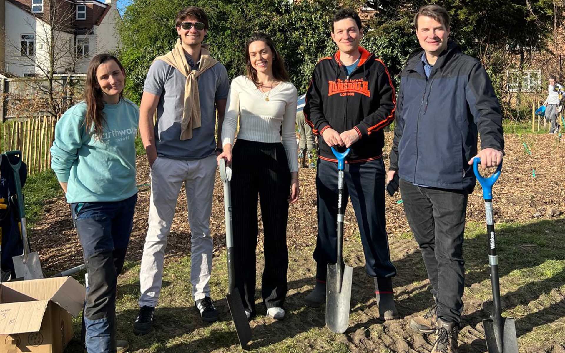 New Road Park Tiny Forest Tree Planting Team