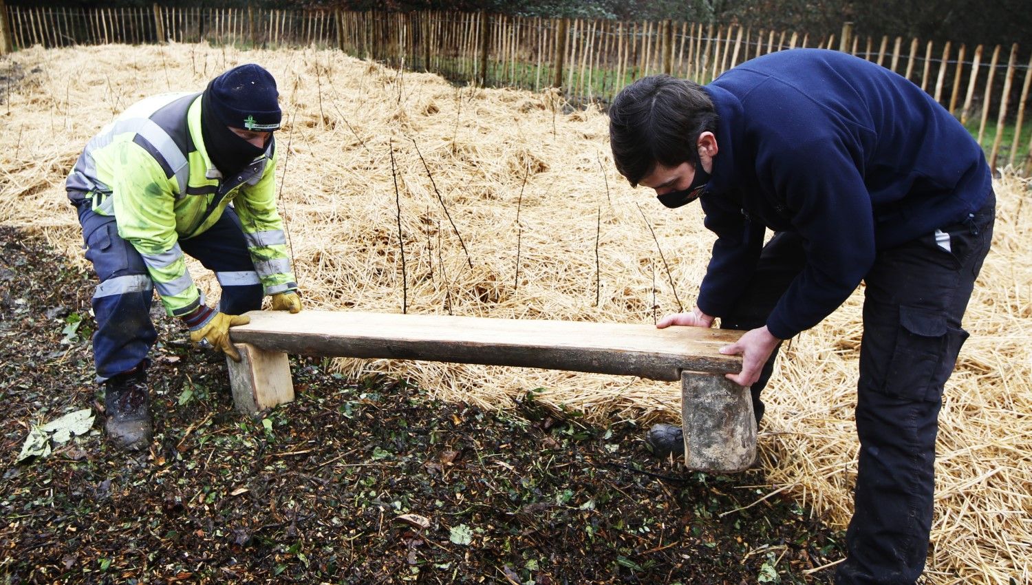 January 2021: Benches being installed (Photo credit Oxford City Council)