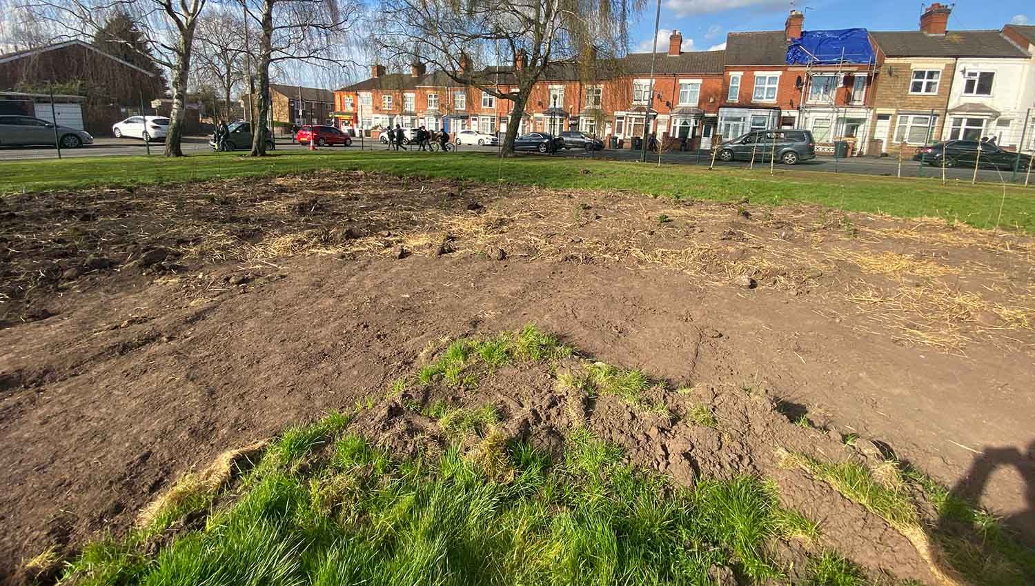 Leicester Tiny Forest ground preparation