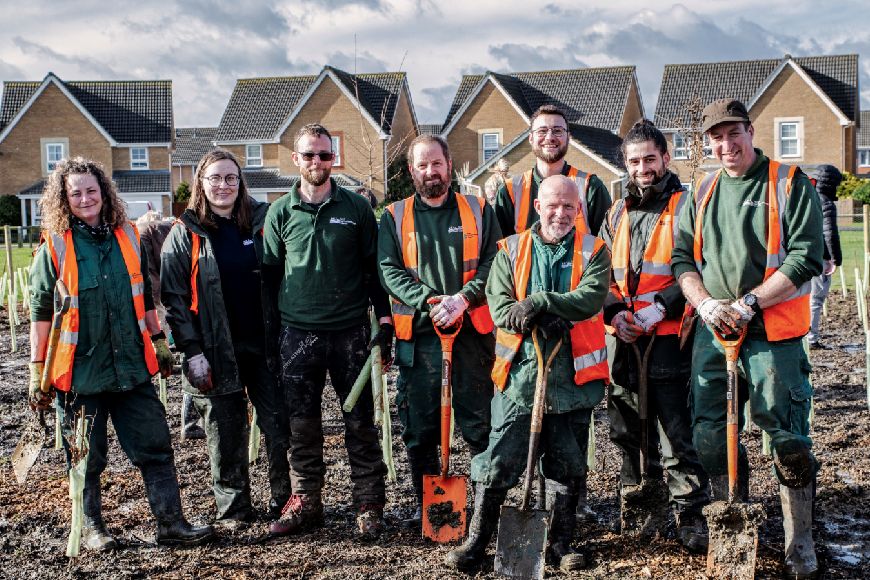 North Northamptonshire Council’s Grounds Maintenance team who helped to plan, prepare and plant the Tiny Forest.