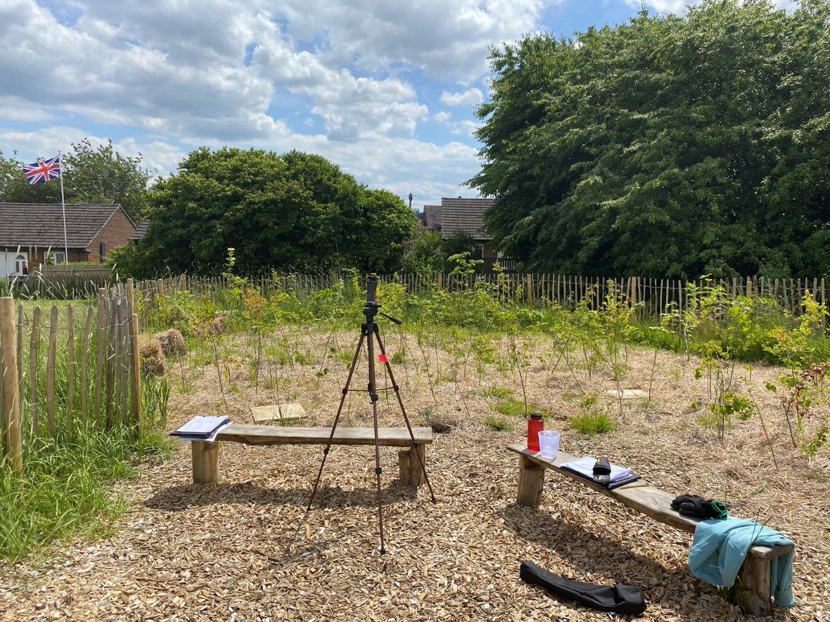 June 2022: A portable weather station set up by Earthwatch Europe for a citizen science day. (Photo credit Earthwatch Europe)