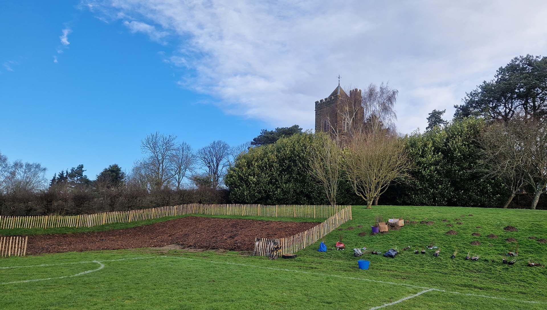 Maulden Lower School Tiny Forest planting tools