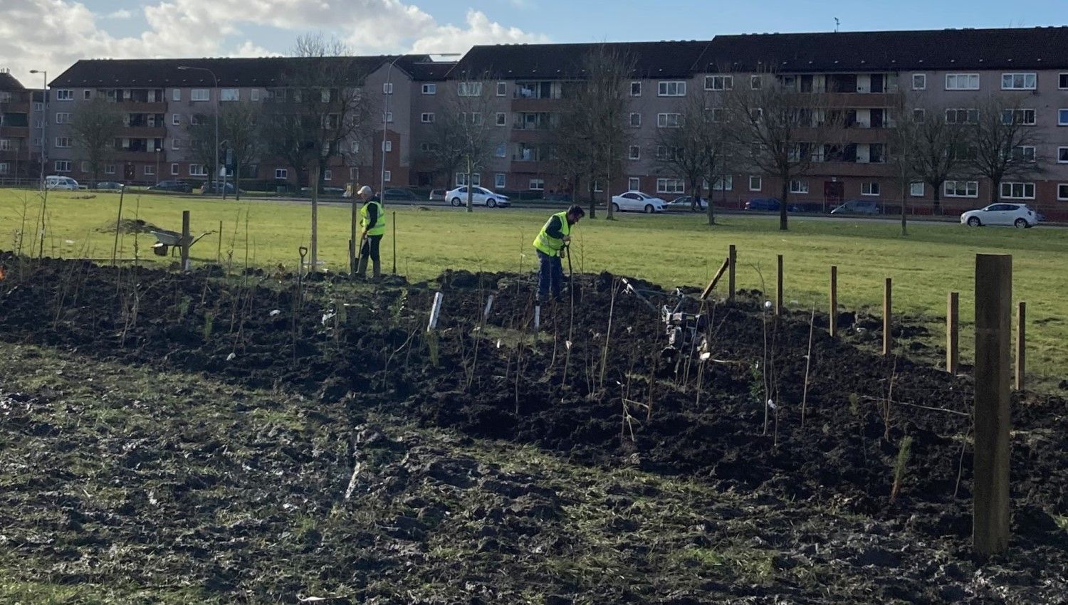 February 2021: Soil preparation (Photo credit Glasgow City Council)