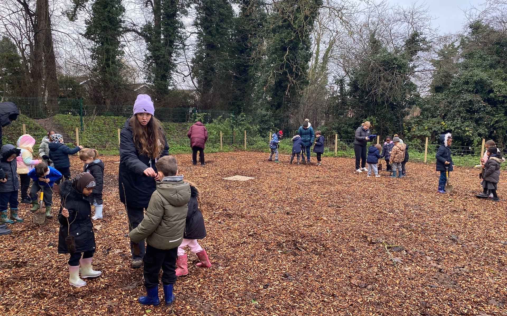 Montrose Primary Tiny Forest site ready for planting