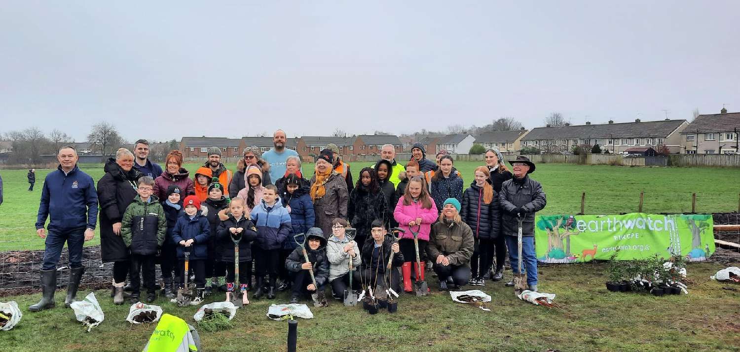 Februray 2024: Planting Day at Fawdon Park (Photo Credit: Earthwatch Europe)