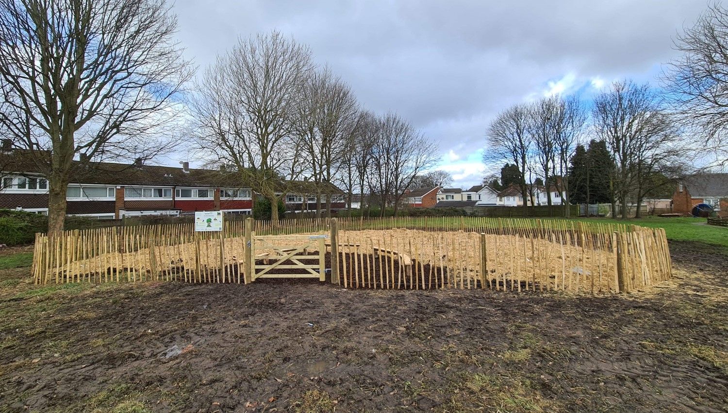 March 2021: Wolverhampton's first Tiny Forest is planted (Photo credit Ric Bravery. City of Wolverhampton Council)