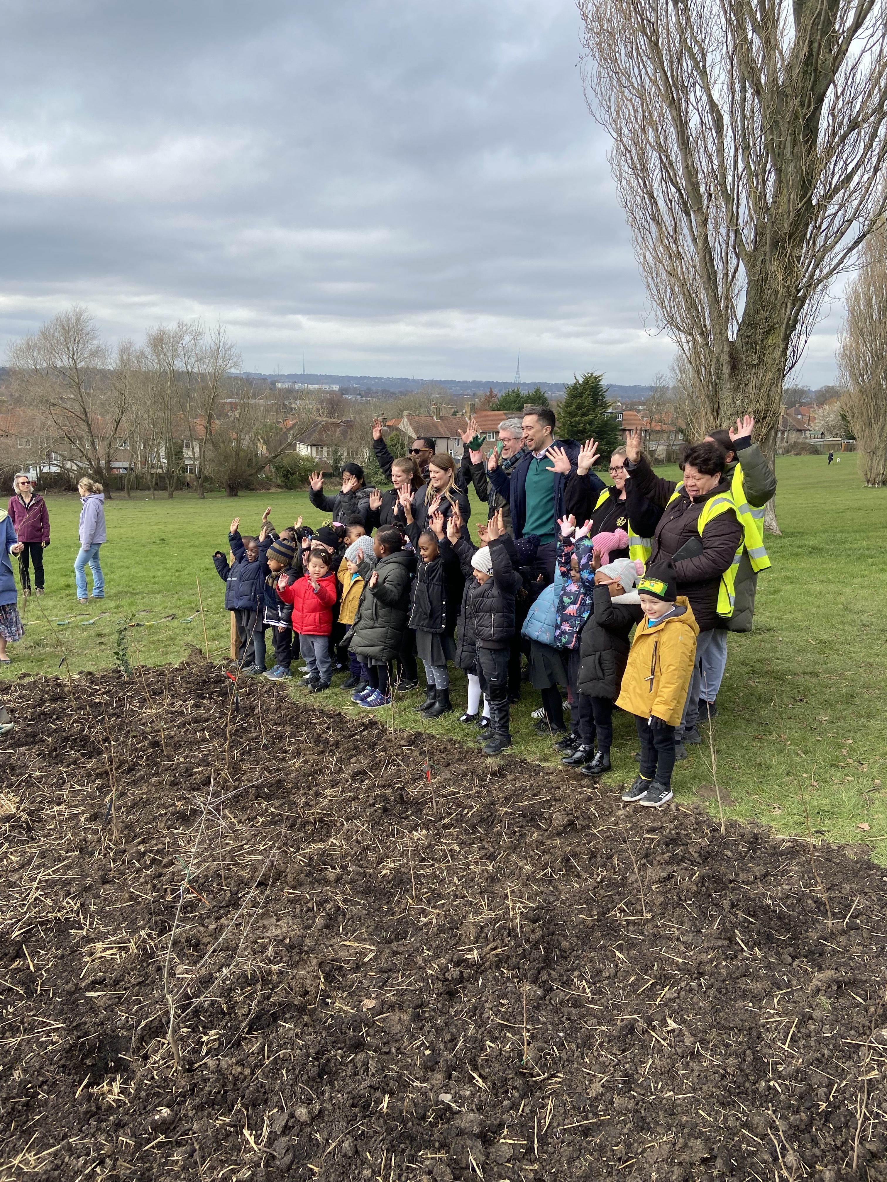 February 2022: Planting day at Durham Hill Tiny Forest (credit: Earthwatch Europe)