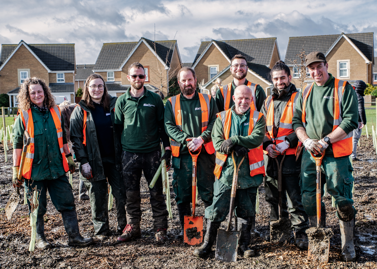 North Northamptonshire Council’s Grounds Maintenance team who helped to plan, prepare and plant the Tiny Forest.