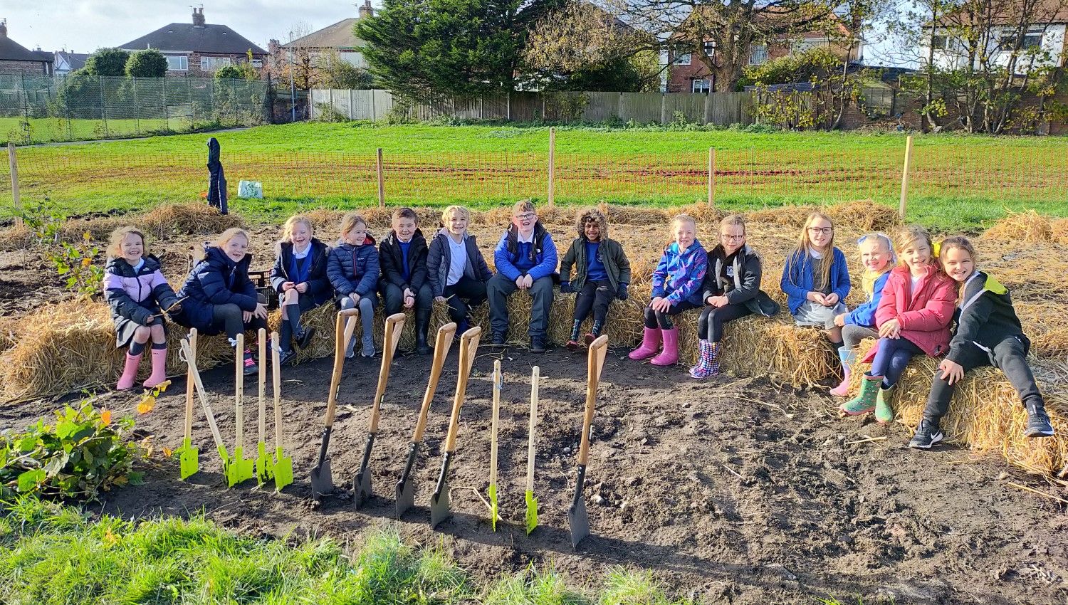 November 2021: Wirral's second Tiny Forest is planted (Photo credit Earthwatch Europe)