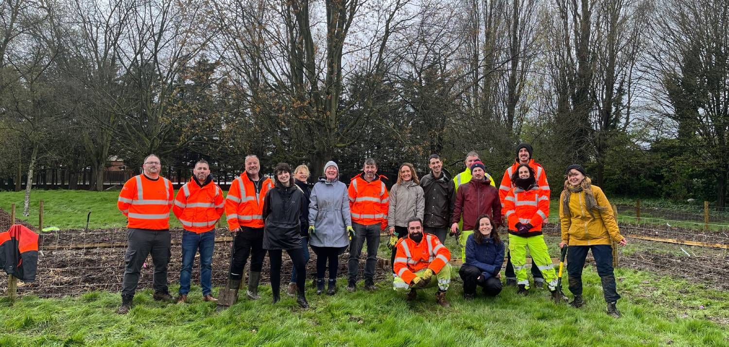 March 2024: Tiny Forest Planting Day (Photo Credit: Earthwatch Europe)