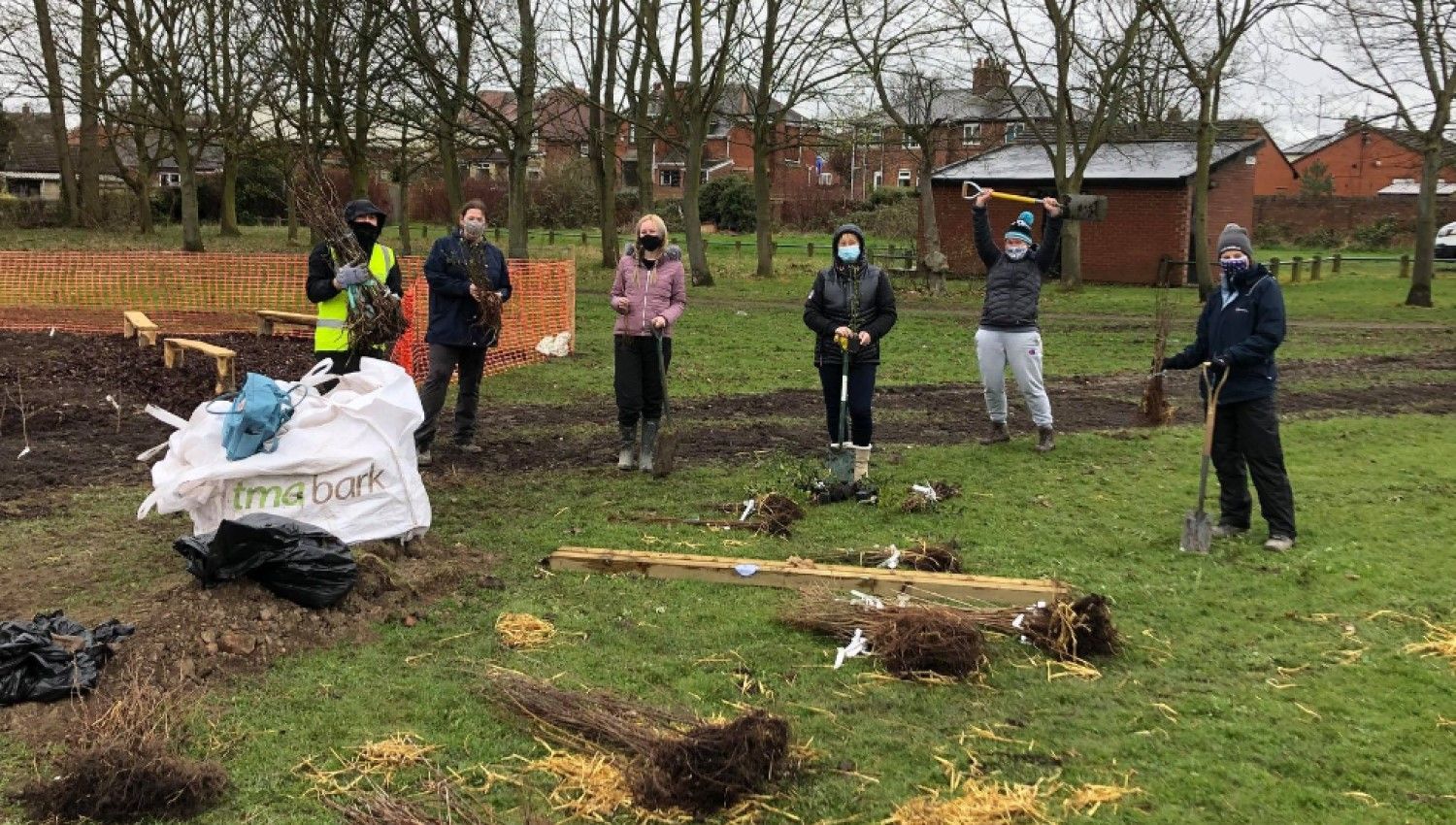 March 2021: Volunteer planters (Photo credit Barnsley Council)
