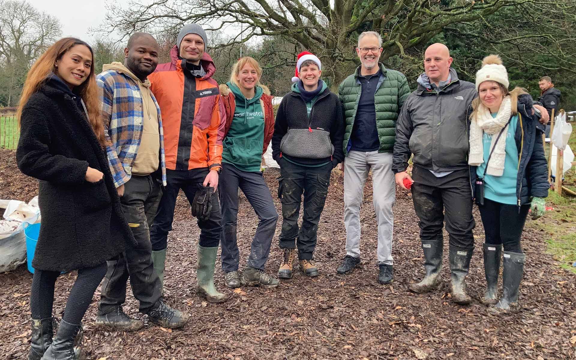 Hanger Hill Park Tiny Forest planting team